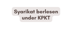 Syarikat berlesen under KPKT